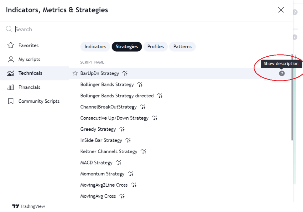 BarUpDn Strategy Trading Logic on TradingView